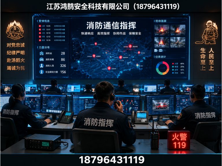 呼伦贝尔消防通信指挥展示图